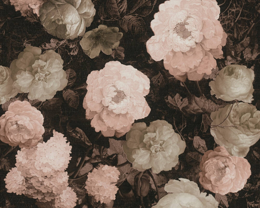 History of Art - Blooms botanical wallpaper AS Creation Roll Light Pink  376504