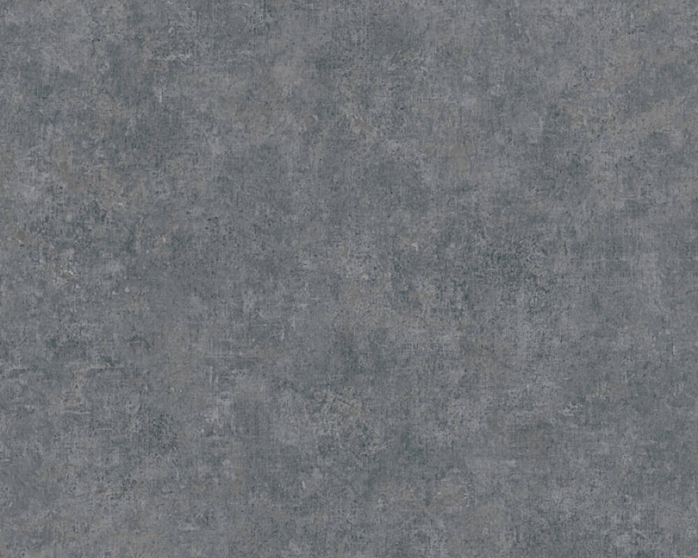 History of Art - Distressed Plaster plain wallpaper AS Creation Roll Dark Grey  376556
