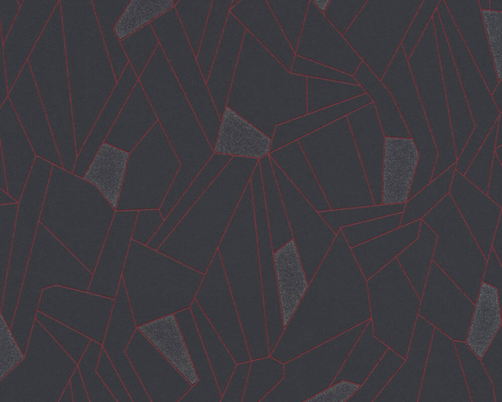 New life - Glorious Geo geometric wallpaper AS Creation Roll Black  376773