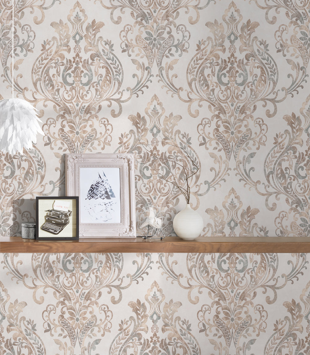New life - Metallic Moments in Damask damask wallpaper AS Creation    