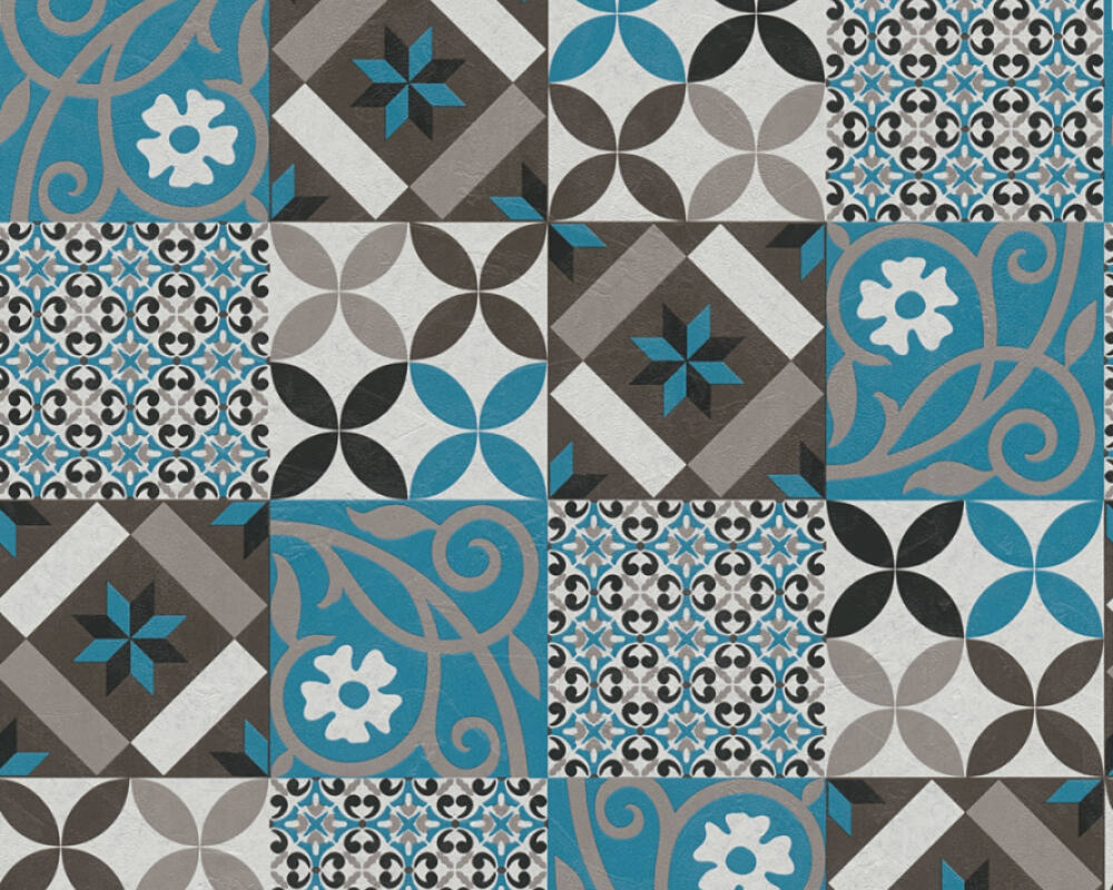 New life - Tiles and Beyond industrial wallpaper AS Creation Roll Blue  376842