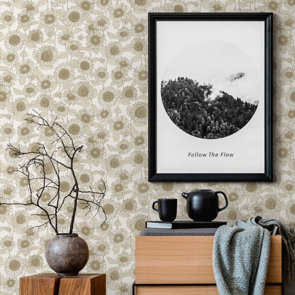 New life - Summer Sunflowers botanical wallpaper AS Creation    