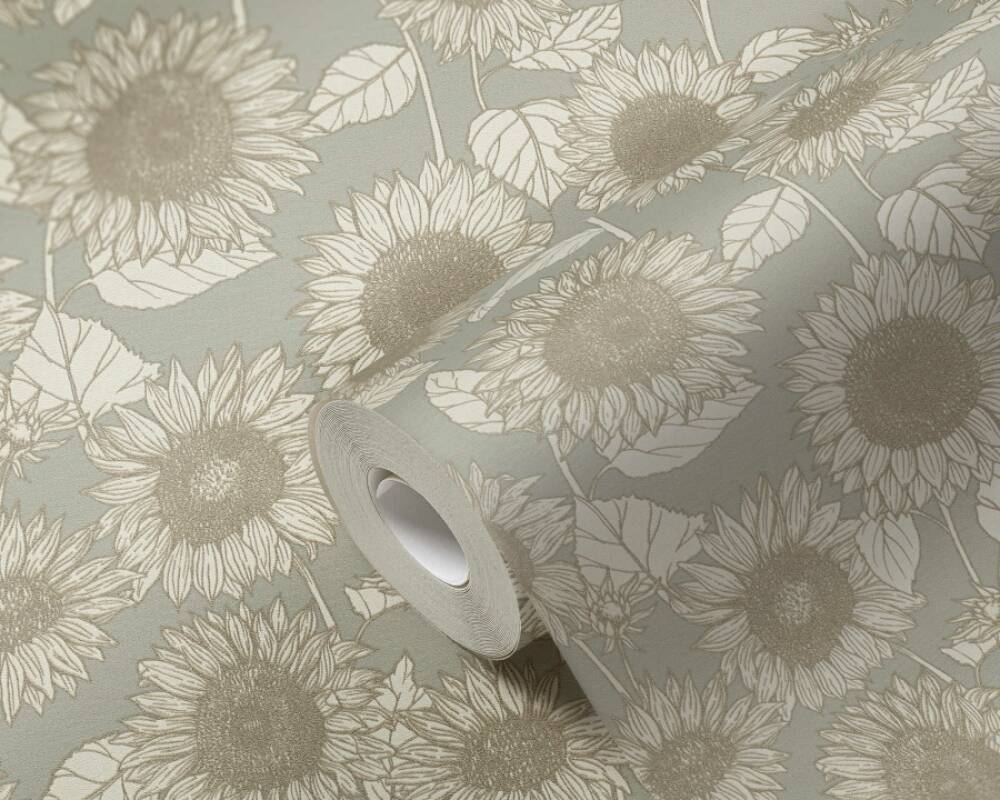 New life - Summer Sunflowers botanical wallpaper AS Creation    