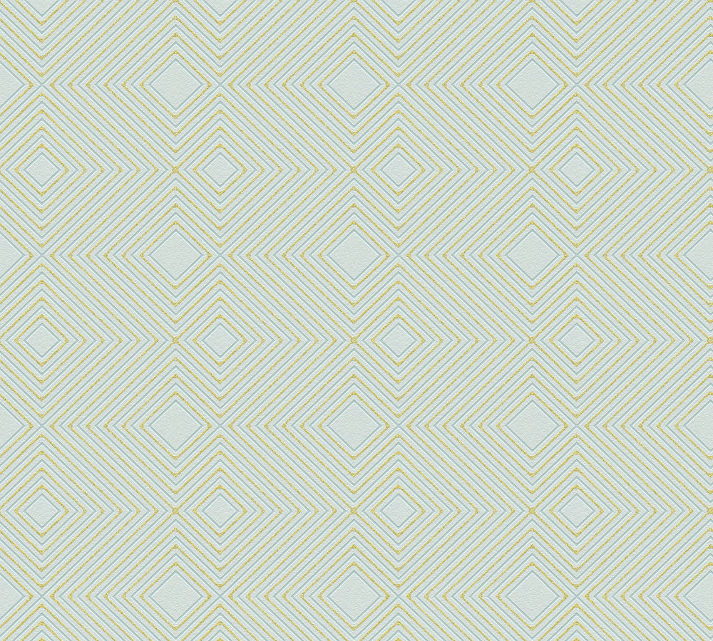 Attractive - Geometric Glitter geometric wallpaper AS Creation Sample Green  377588-S