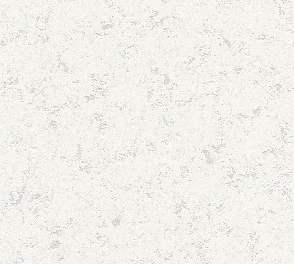 Attractive - Lustre Rustic Plaster bold wallpaper AS Creation Sample White  377715-S