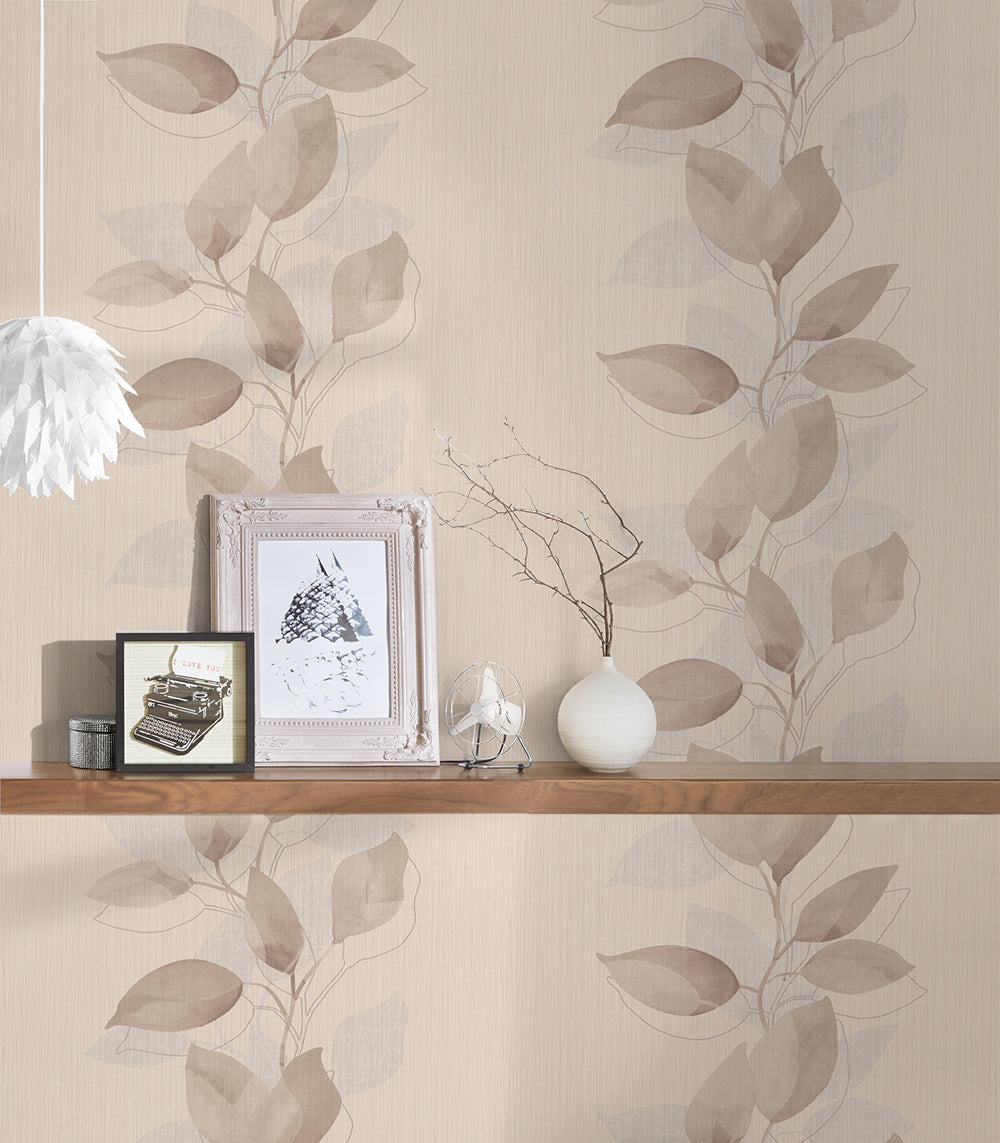 Attractive - Watercolour Leaves botanical wallpaper AS Creation    