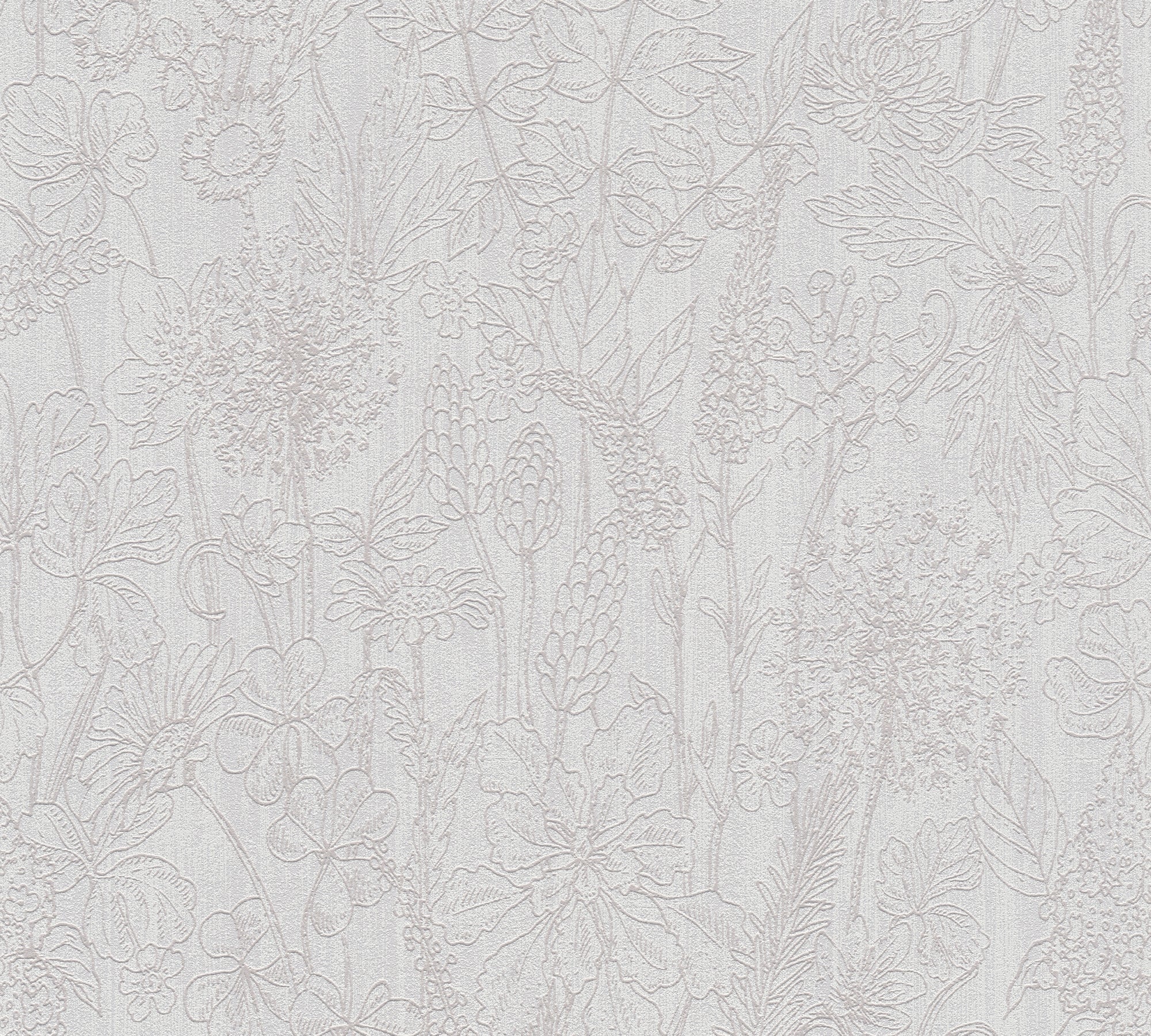 Attractive - Flora botanical wallpaper AS Creation Roll Grey  378341