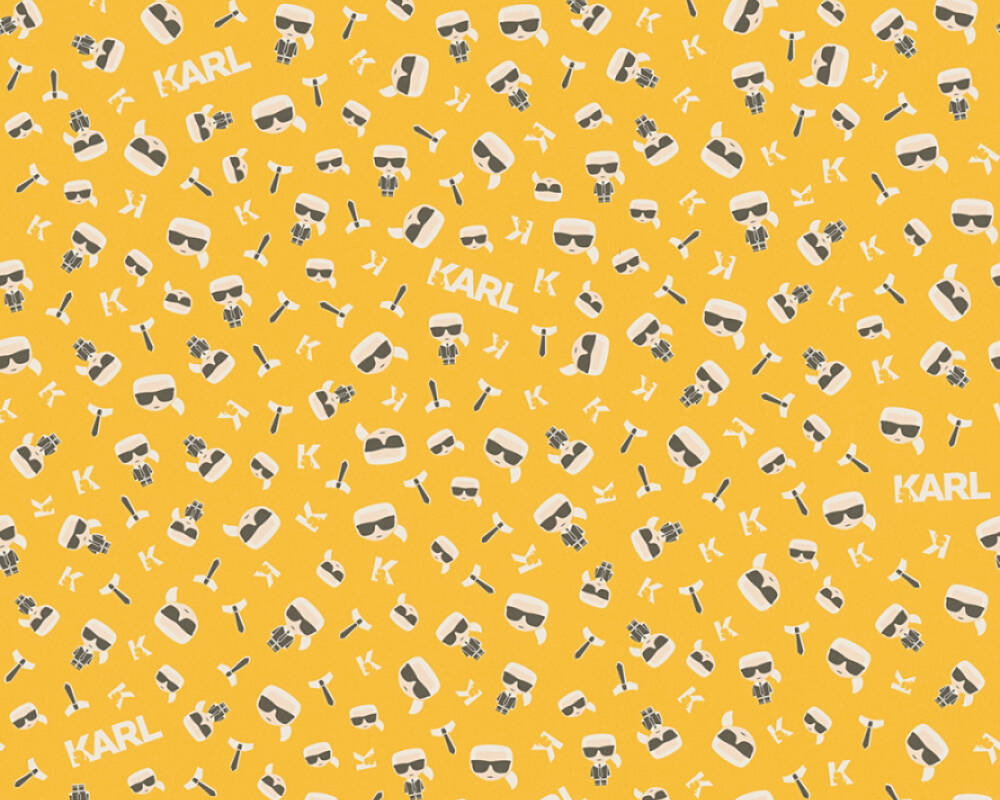 Karl Lagerfeld - Ikonik designer wallpaper AS Creation Roll Yellow  378434