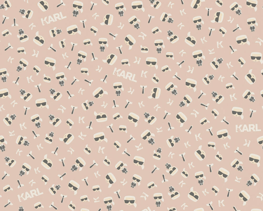 Karl Lagerfeld - Ikonik designer wallpaper AS Creation Roll Pink  378438