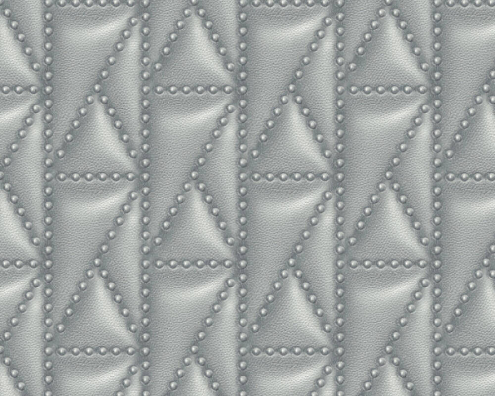 Karl Lagerfeld - Kuilted designer wallpaper AS Creation Roll Grey  378443