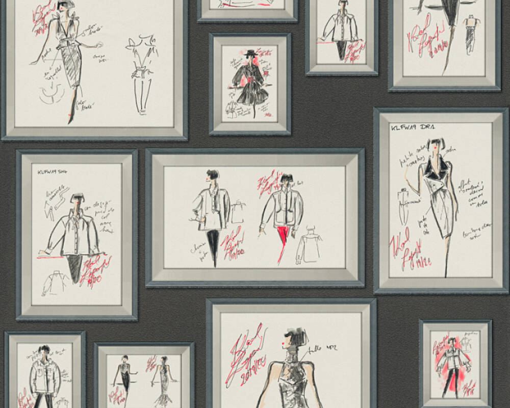 Karl Lagerfeld - Picture This designer wallpaper AS Creation Roll Black  378461