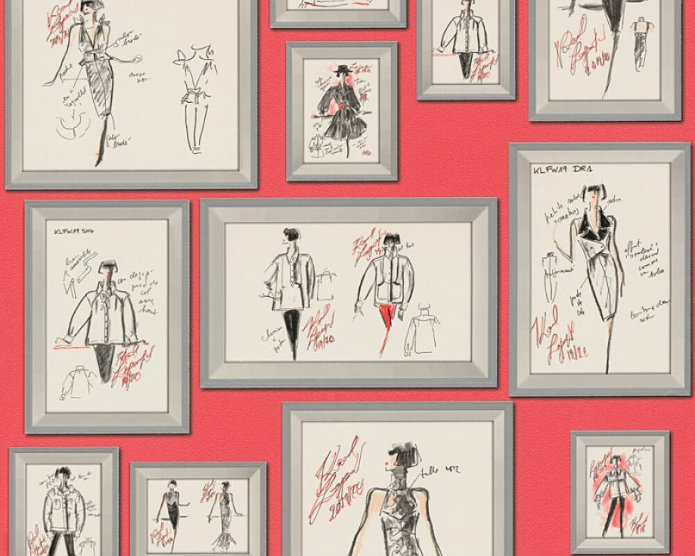 Karl Lagerfeld - Picture This designer wallpaper AS Creation Roll Red  378462