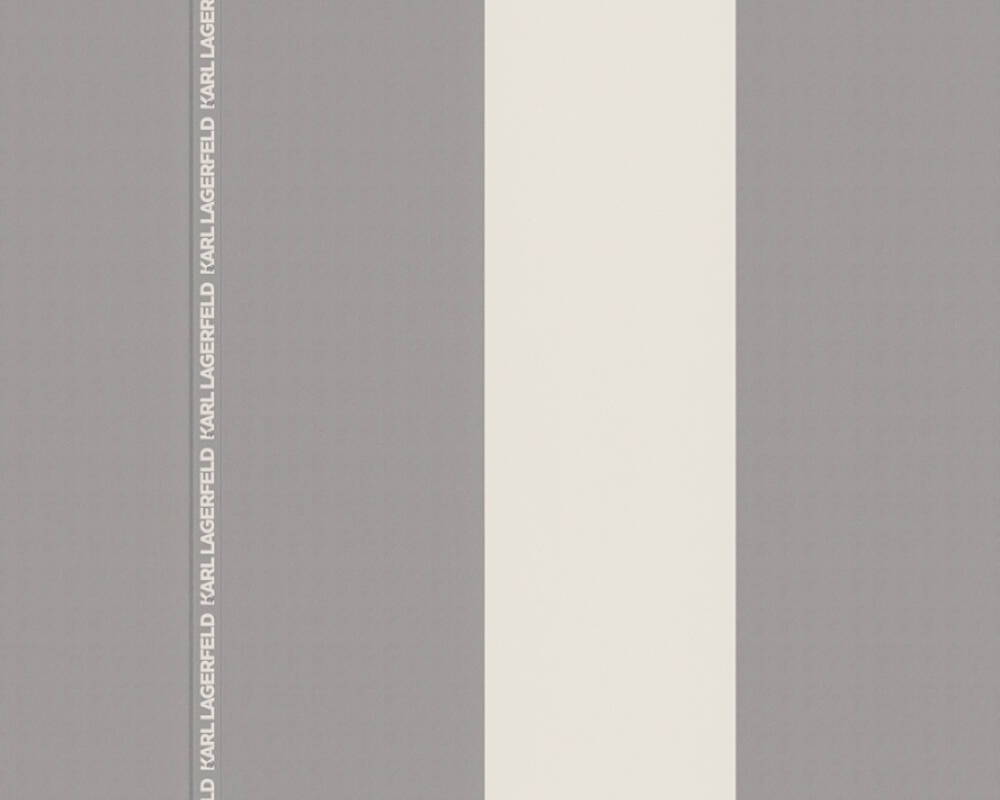 Karl Lagerfeld - Ribbon designer wallpaper AS Creation Roll Cream Grey  378485