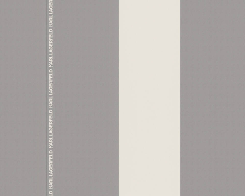 Karl Lagerfeld - Ribbon designer wallpaper AS Creation Roll Cream Grey  378485