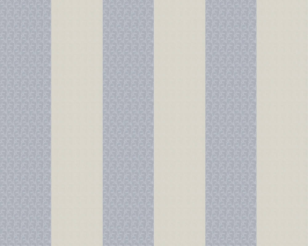 Karl Lagerfeld - Fashion Stripes designer wallpaper AS Creation Roll Silver  378493