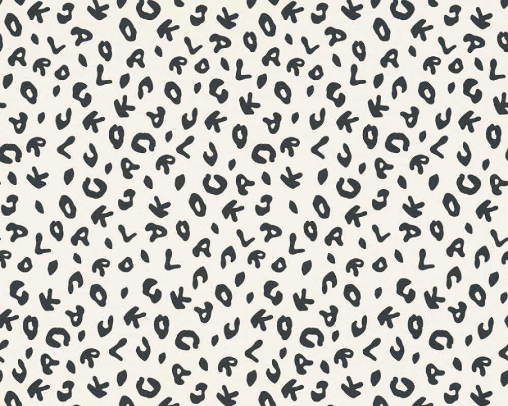 Karl Lagerfeld - Leopard Letters designer wallpaper AS Creation Roll White  378562