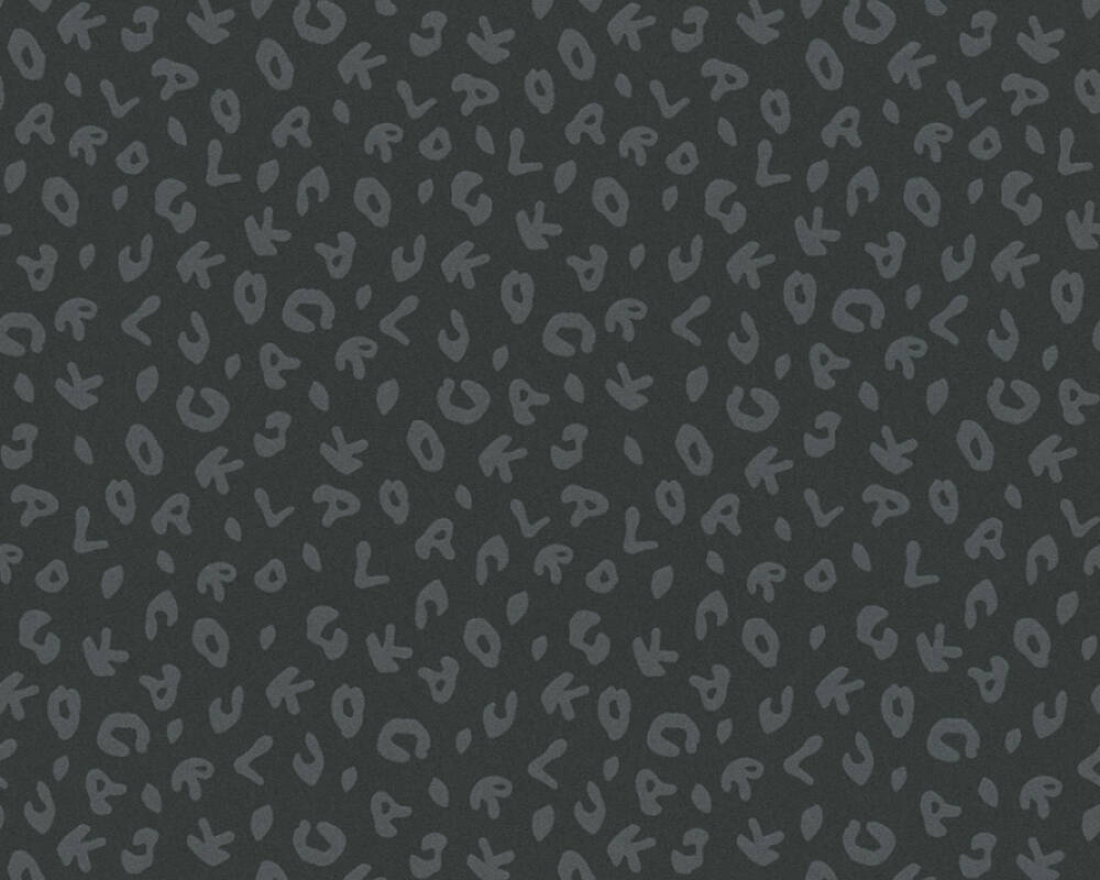 Karl Lagerfeld - Leopard Letters designer wallpaper AS Creation Roll Black  378565