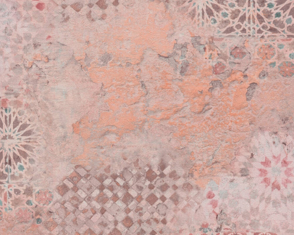 Metropolitan Stories 2 - Kaleidoscope industrial wallpaper AS Creation Roll Pink  378582