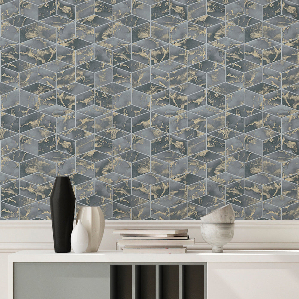 Metropolitan Stories 2 - Geo Marble industrial wallpaper AS Creation    