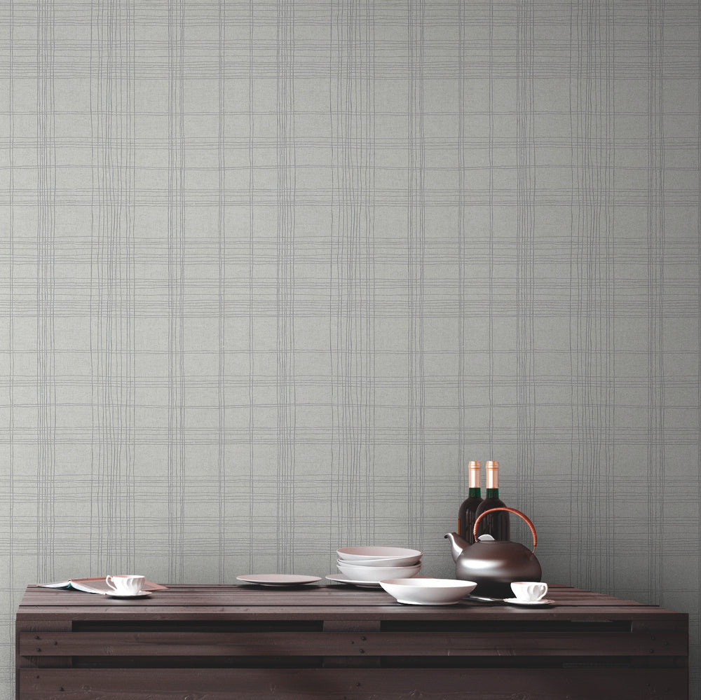 Metropolitan Stories 2 - Metallic Tartan geometric wallpaper AS Creation    