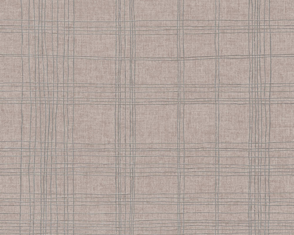 Metropolitan Stories 2 - Metallic Tartan geometric wallpaper AS Creation Roll Taupe  379192