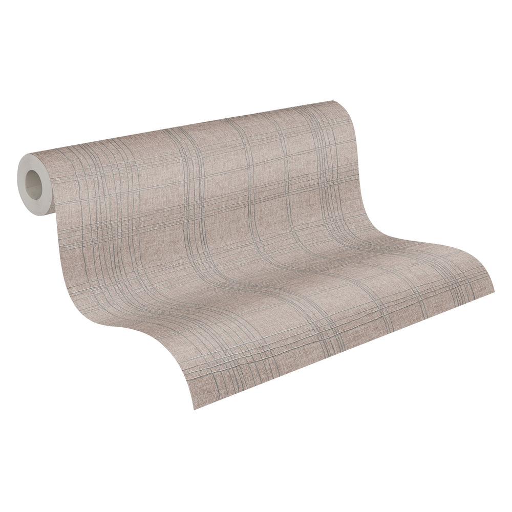 Metropolitan Stories 2 - Metallic Tartan geometric wallpaper AS Creation    