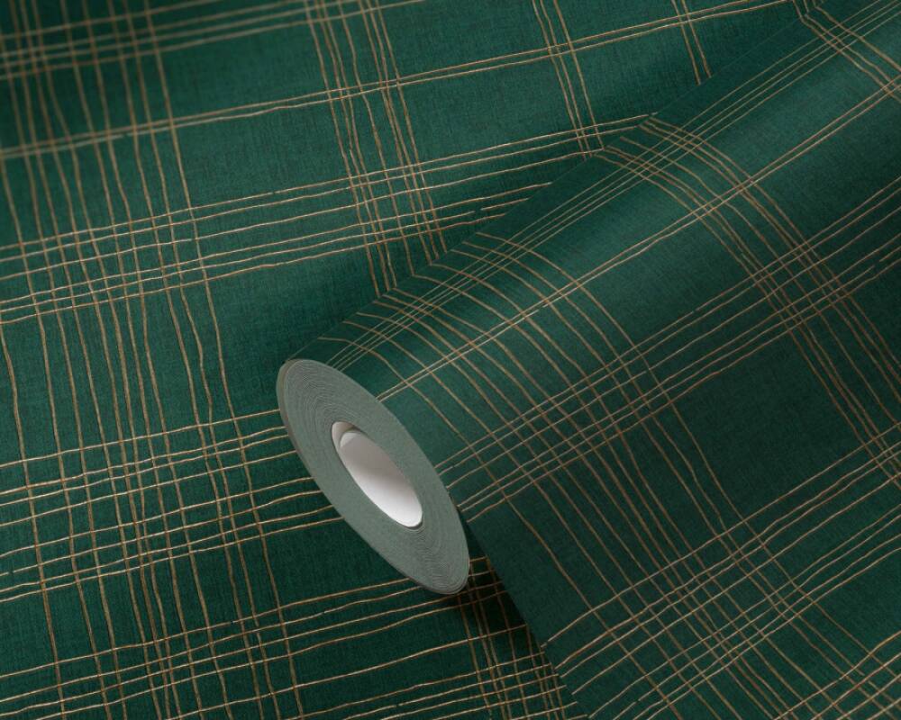 Metropolitan Stories 2 - Metallic Tartan geometric wallpaper AS Creation    
