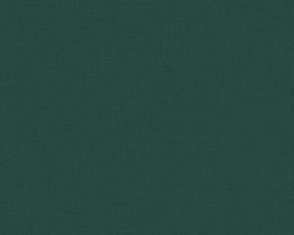 Metropolitan Stories 2 - Seamless Linen Look Sophistication plain wallpaper AS Creation Roll Dark Green  379533