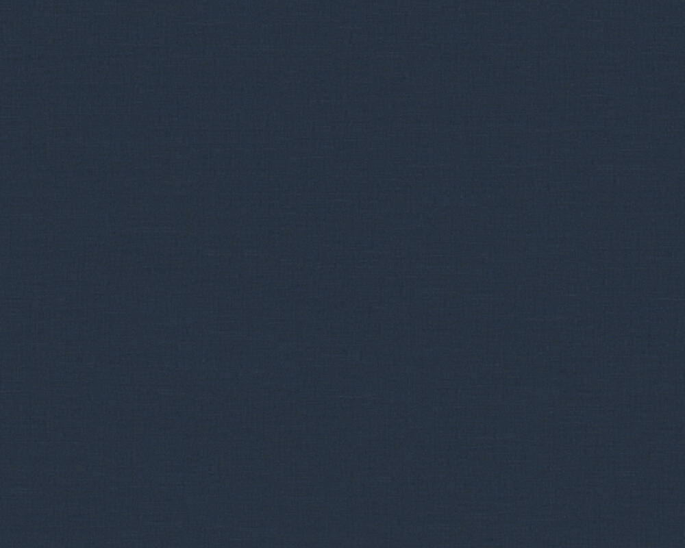 Metropolitan Stories 2 - Seamless Linen Look Sophistication plain wallpaper AS Creation Roll Dark Blue  379534