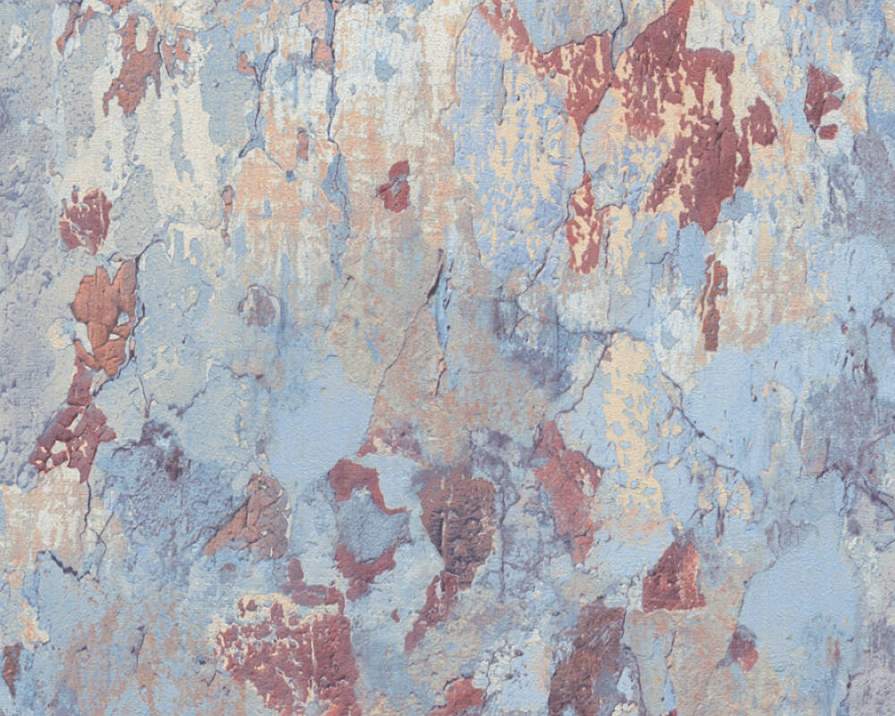 Metropolitan Stories 2 - Distressed Wall industrial wallpaper AS Creation Roll Blue  379542