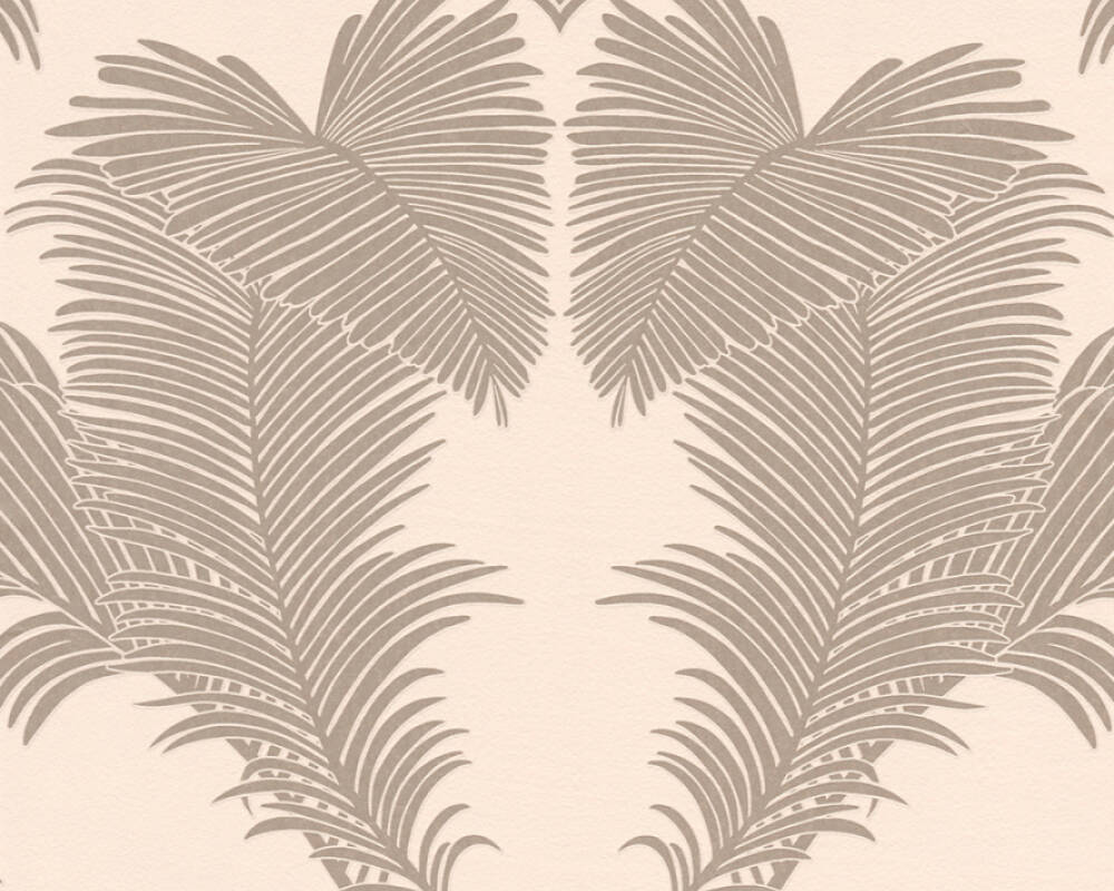 Trendwall 2 - Palm Leaves botanical wallpaper AS Creation Roll Beige  379591