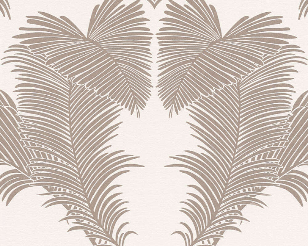 Trendwall 2 - Palm Leaves botanical wallpaper AS Creation Roll White  379592