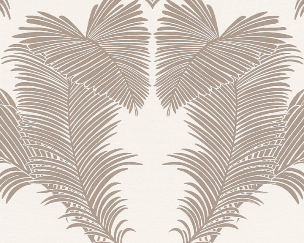 Trendwall 2 - Palm Leaves botanical wallpaper AS Creation Roll White  379592