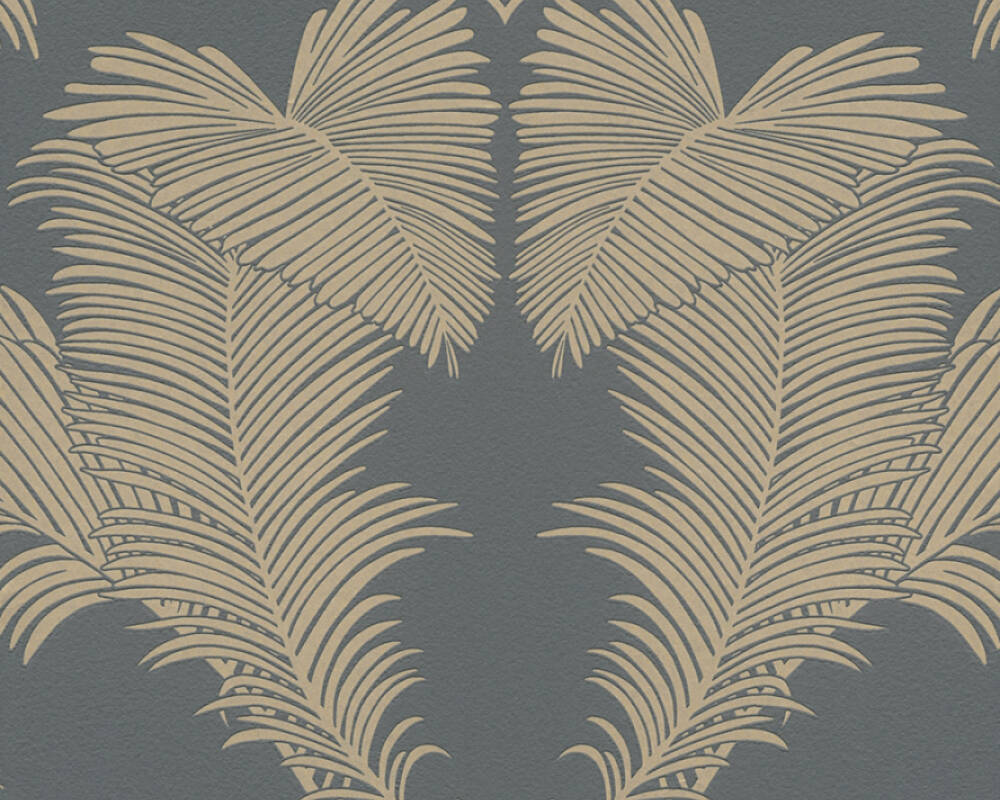 Trendwall 2 - Palm Leaves botanical wallpaper AS Creation Roll Gold  379593
