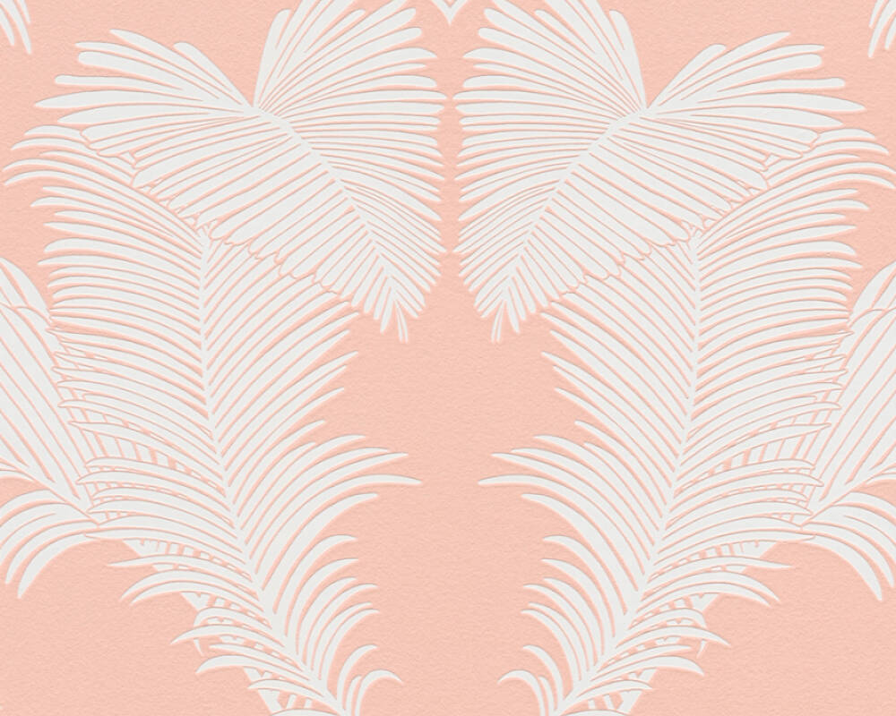Trendwall 2 - Palm Leaves botanical wallpaper AS Creation Roll Pink  379596
