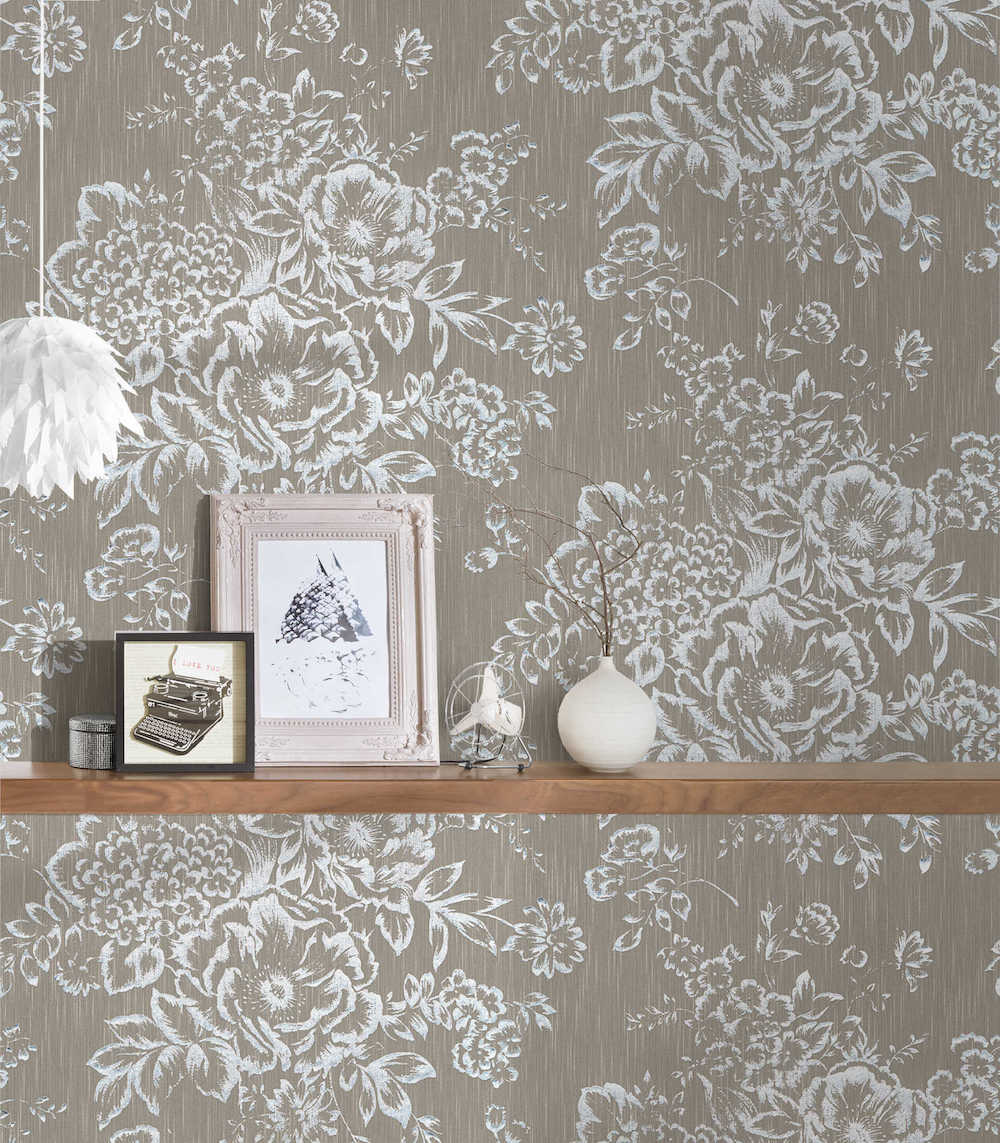Metallic Silk textile wallpaper AS Creation    