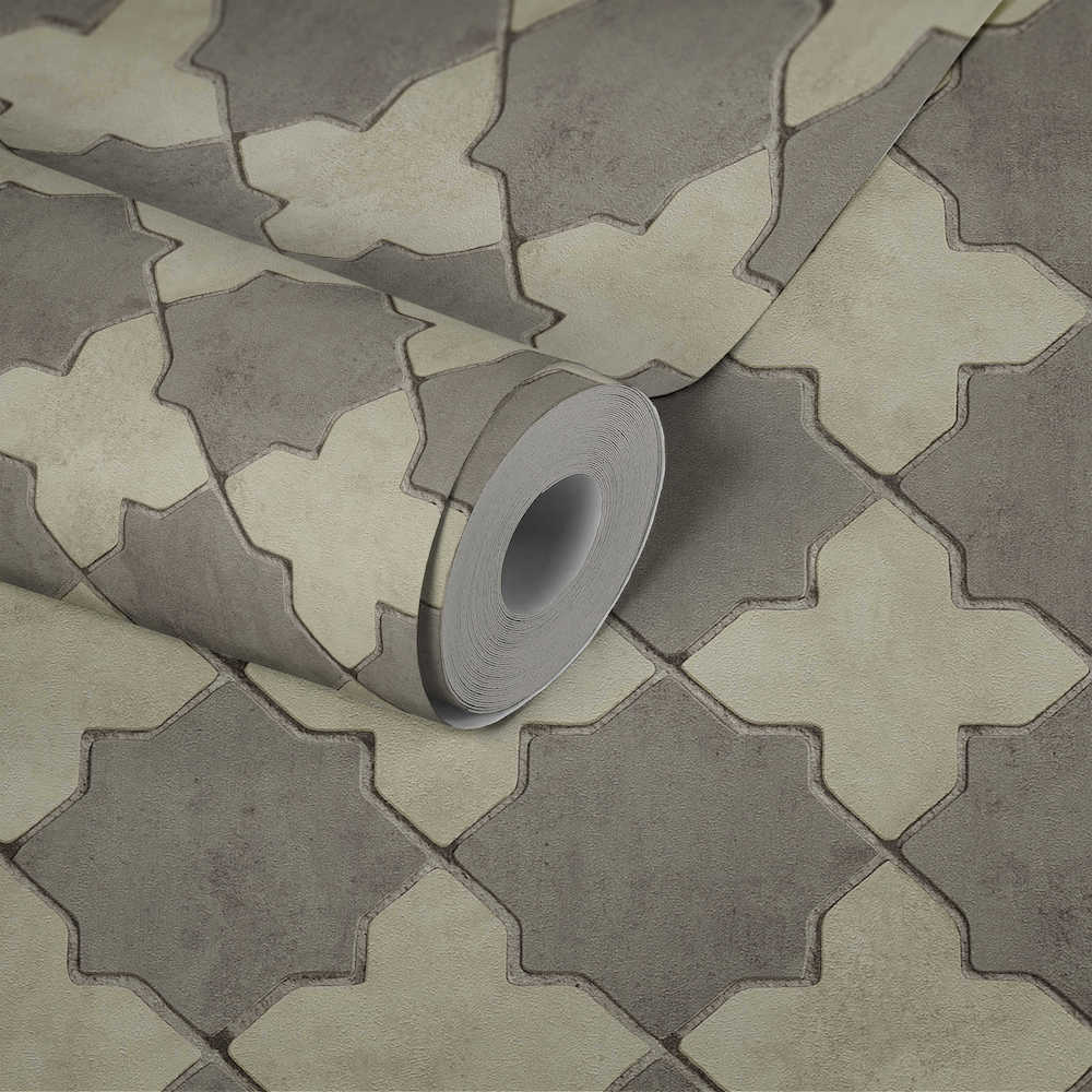 New Walls - Moroccan Tiles industrial wallpaper AS Creation    