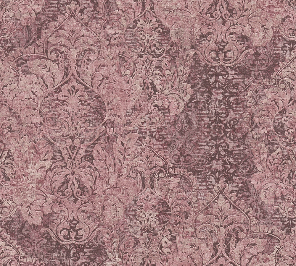 Mata Hari - Classic Baroque damask wallpaper AS Creation Roll Dark Pink  380932