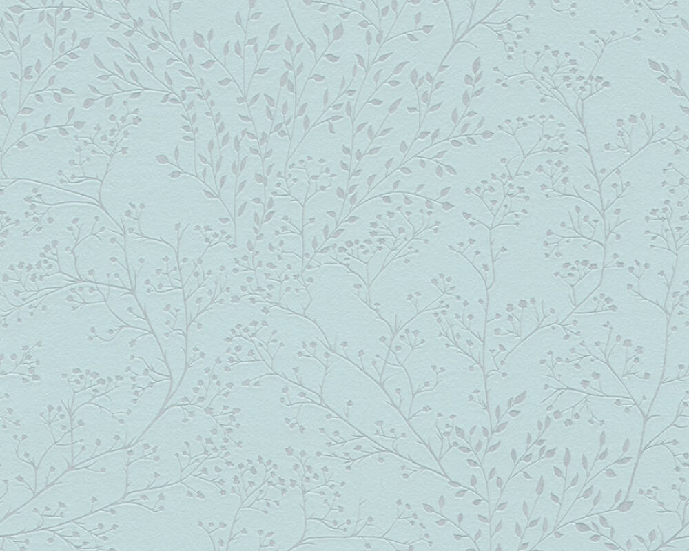 Trendwall 2 - Filigree Branches botanical wallpaper AS Creation Roll Light Blue  381003