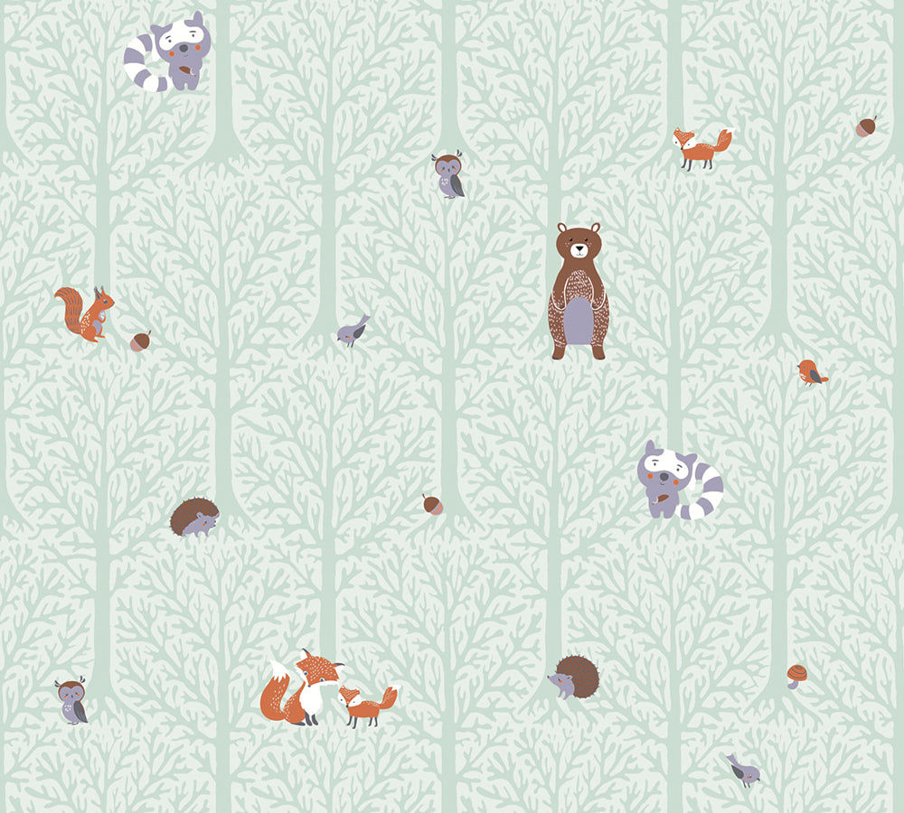 Little Love - Forest Mates kids wallpaper AS Creation Roll Green  381192