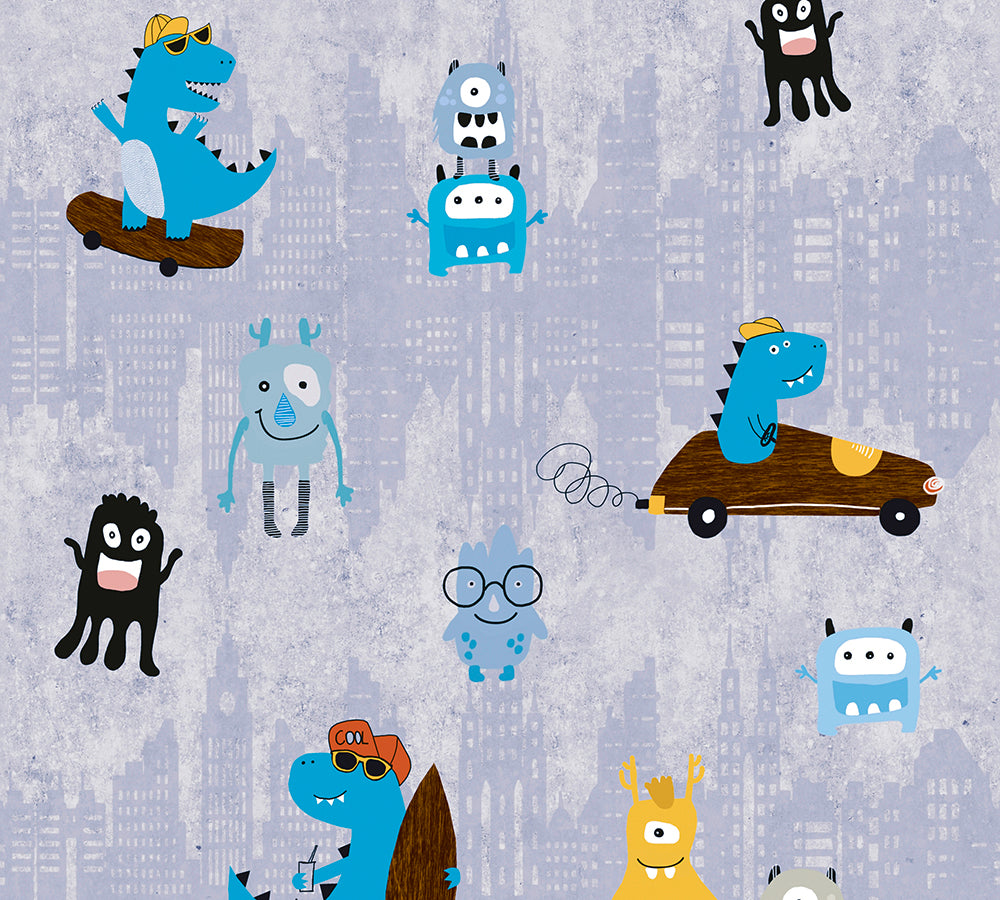 Little Love - Dinosaur Fun kids wallpaper AS Creation Roll Blue  381211