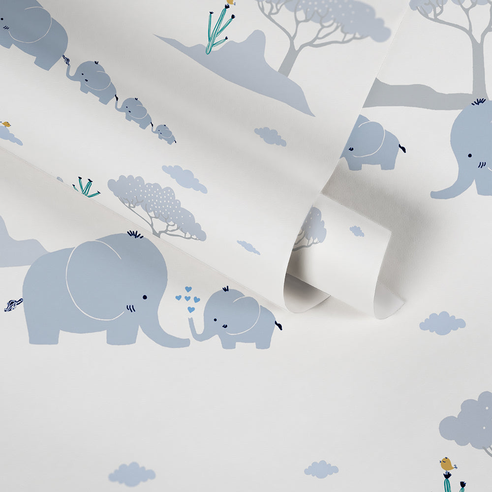 Little Love - Elephant Family kids wallpaper AS Creation    