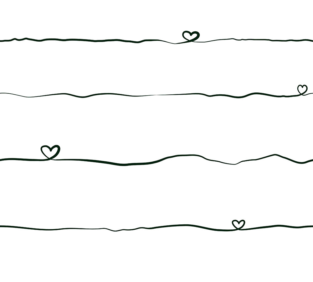 Little Love - Heart Ribbon kids wallpaper AS Creation Roll Black  381403