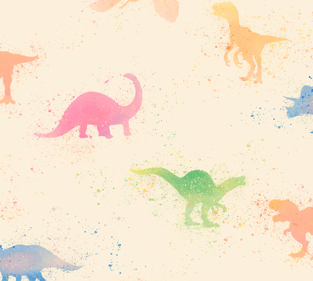 Little Love - Dinosours kids wallpaper AS Creation Roll Orange  381461