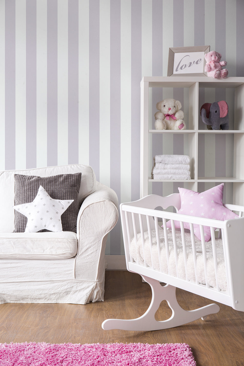 Little Love - Sweet Stripes kids wallpaper AS Creation    