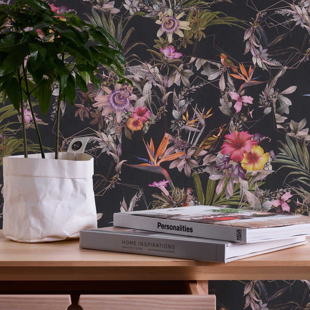 Dream Flowery - Hibiscus botanical wallpaper AS Creation