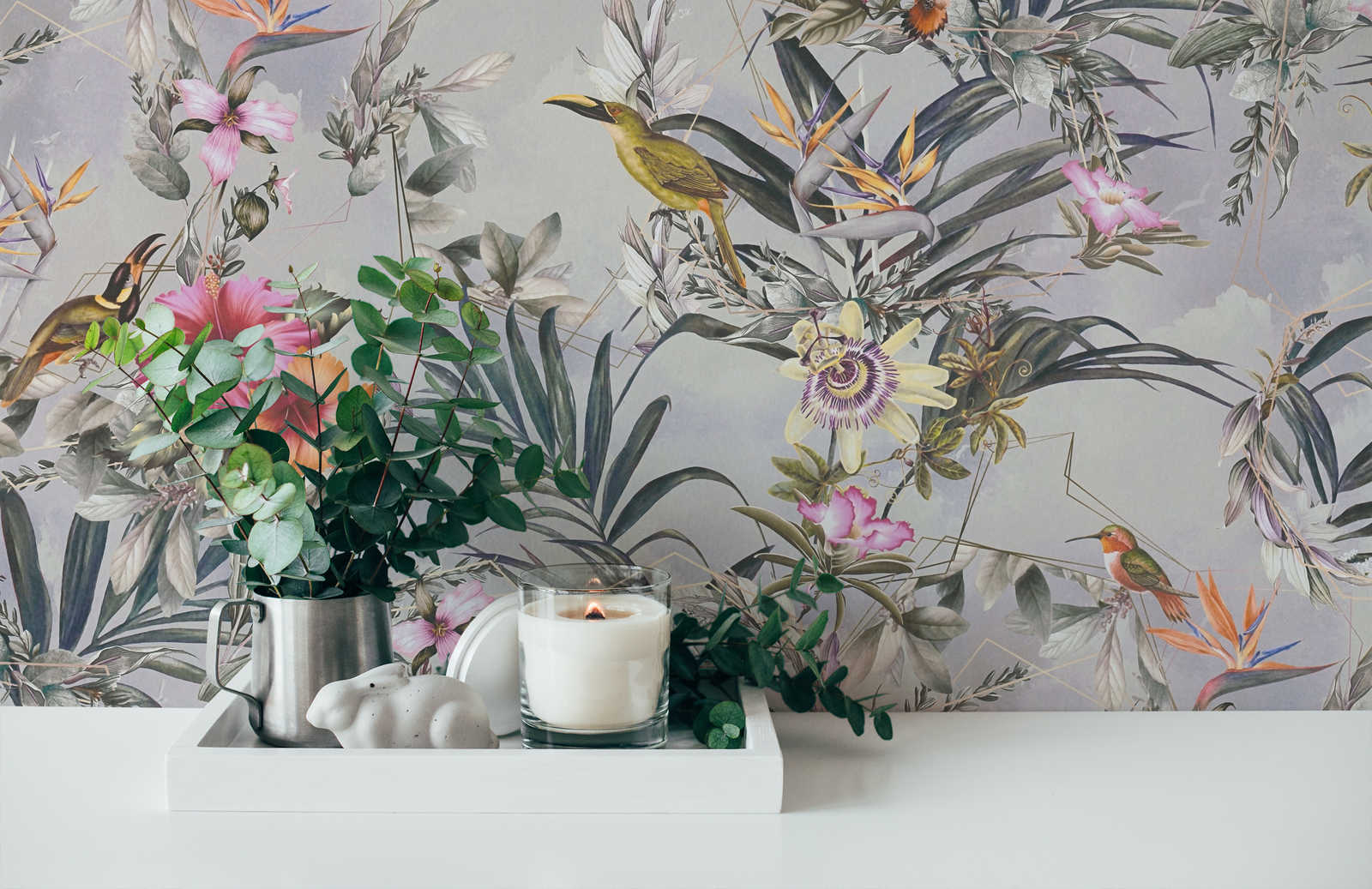 Dream Flowery - Hibiscus botanical wallpaper AS Creation    