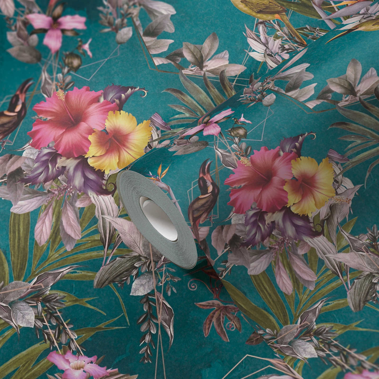 Dream Flowery - Hibiscus botanical wallpaper AS Creation    