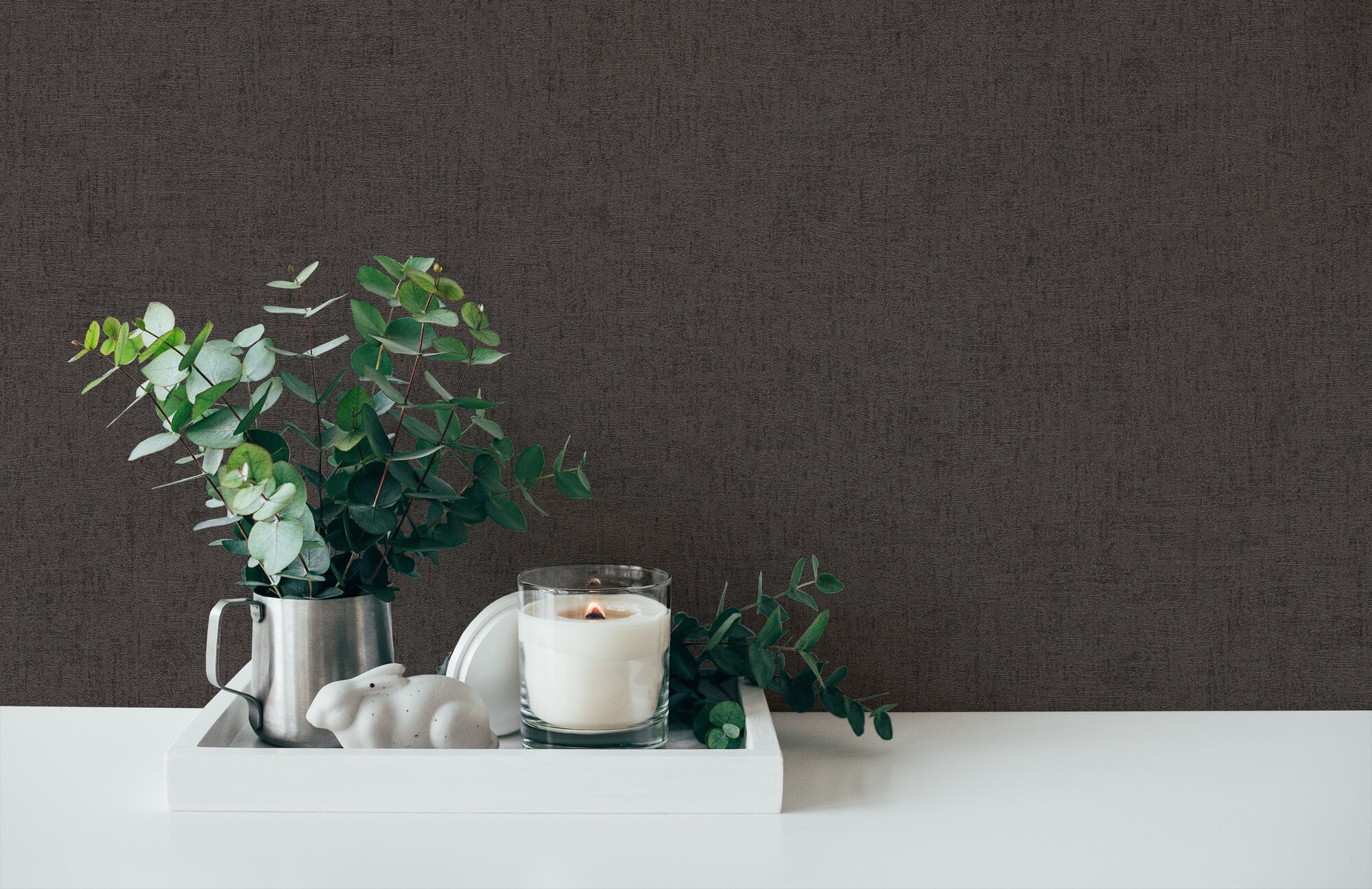 Titanium 3 - Lustrous Sheen Look plain wallpaper AS Creation    
