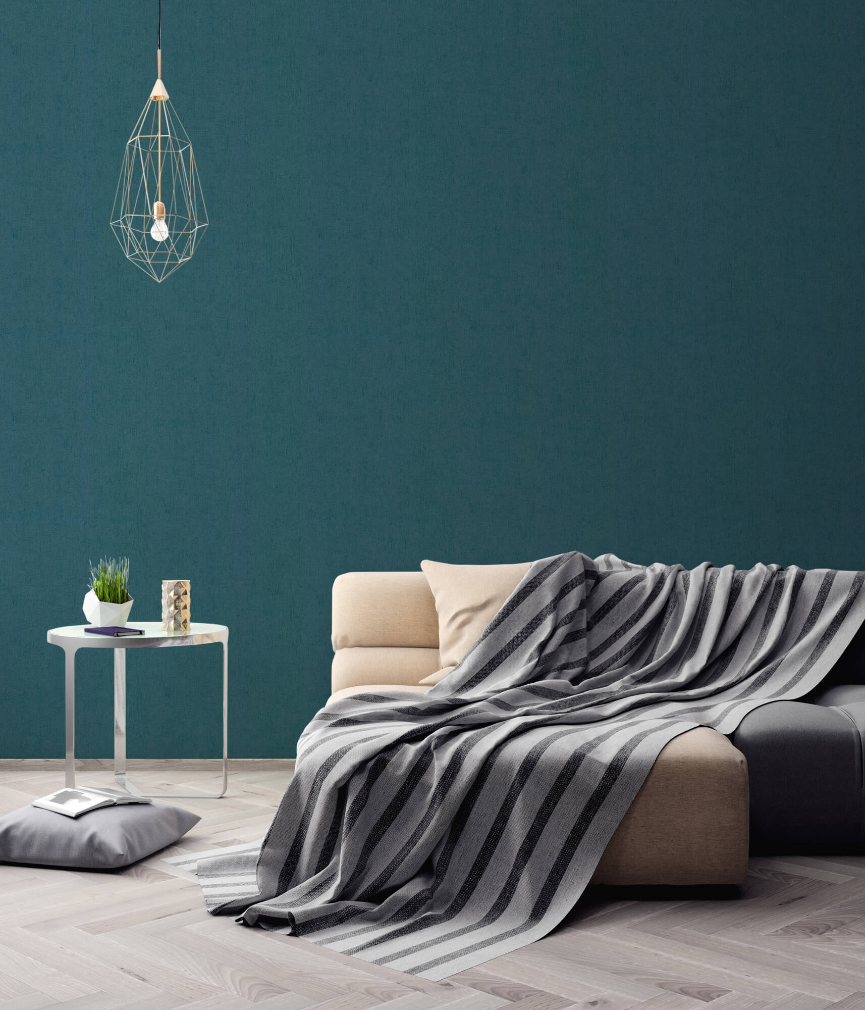 Titanium 3 - Lustrous Sheen Look plain wallpaper AS Creation    